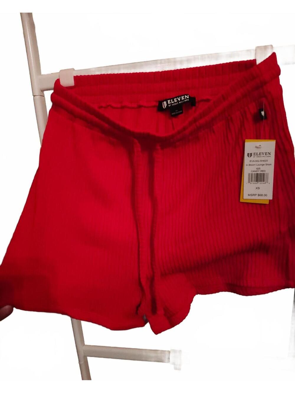 NWT- Eleven Venus Williams lounge shorts XS candy red